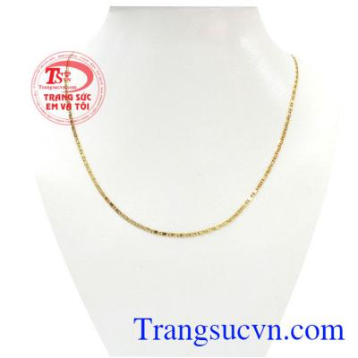 Vòng cổ vàng tây 10k thiết kế trang nhã, đường nét tinh xảo