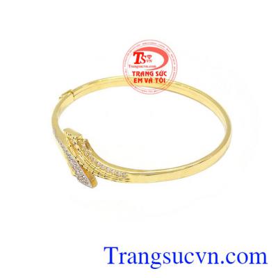 Vòng tay vàng tây 10k đẹp. Vòng tay nữ đính đá độc đáo