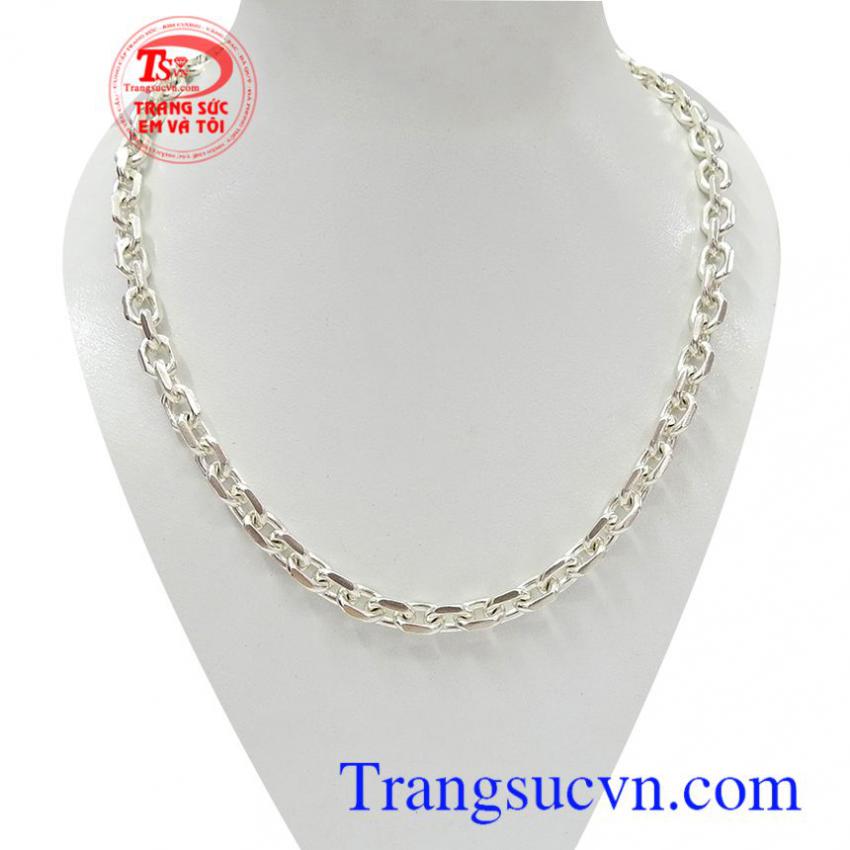 Dây chuyền bạc mắt xích đẹp nam
