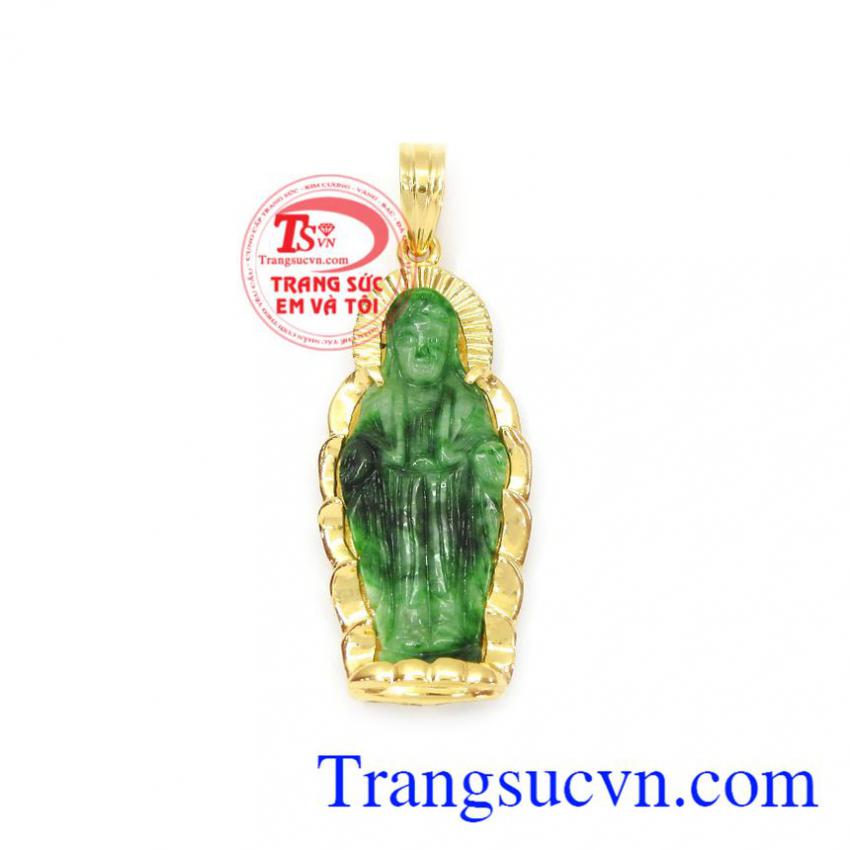 Mặt dây đức mẹ ban ơn vàng 14k