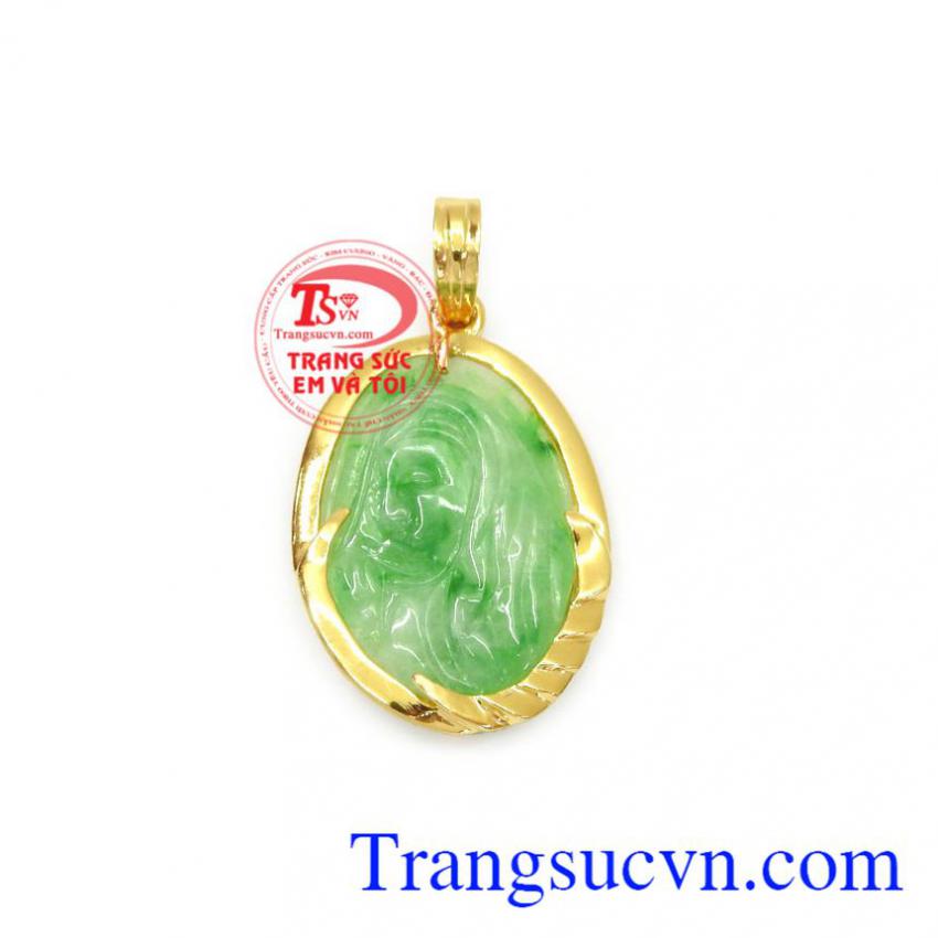 Mặt dây đức mẹ ngọc cẩm thạch