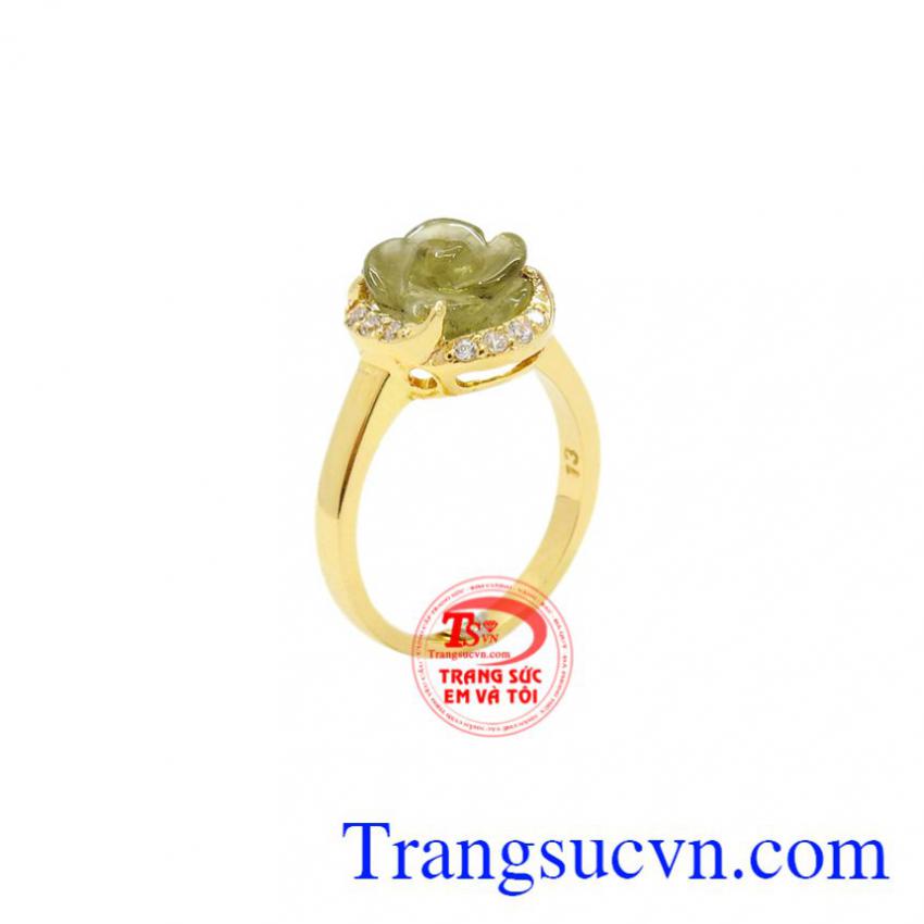 Nhẫn hoa tinh tế Tourmaline