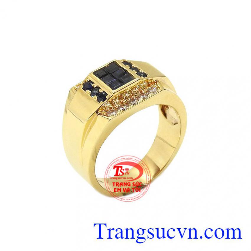 Nhẫn nam sapphir thời trang