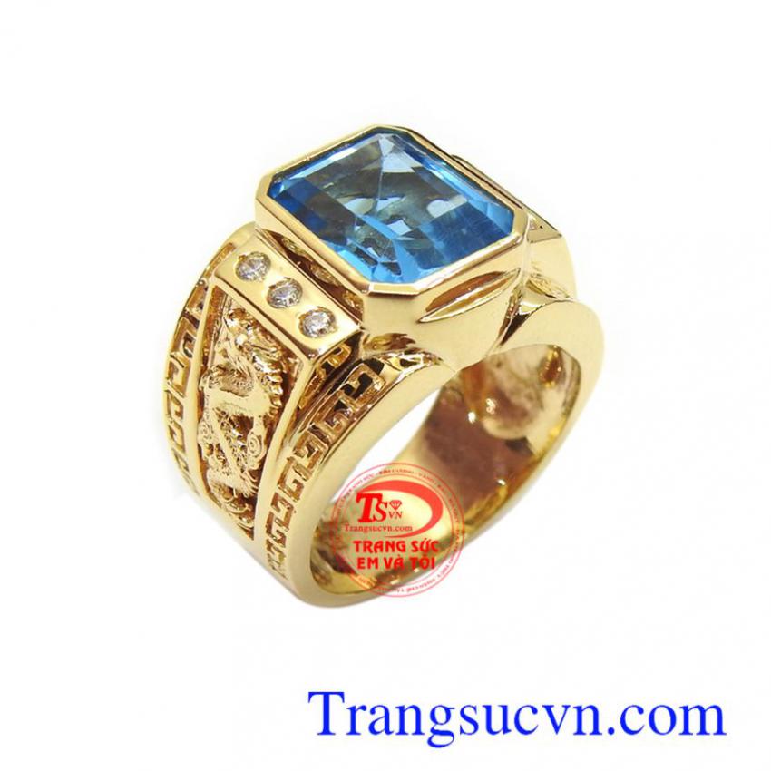 Nhẫn nam Topaz mạnh mẽ