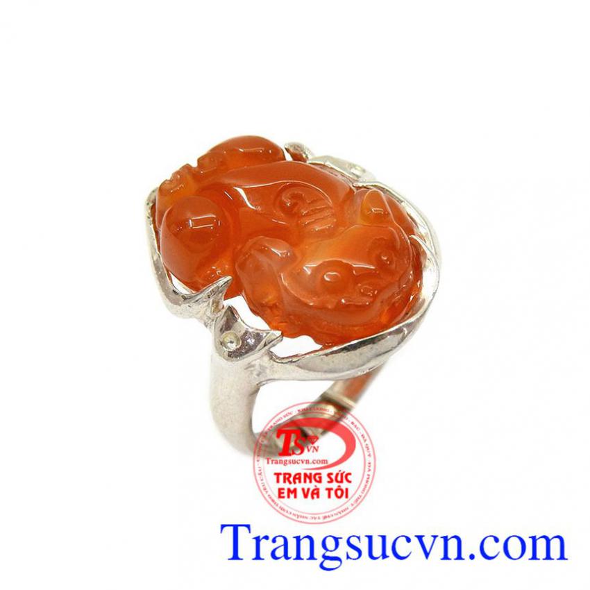 Nhẫn nữ bạc mã não đẹp