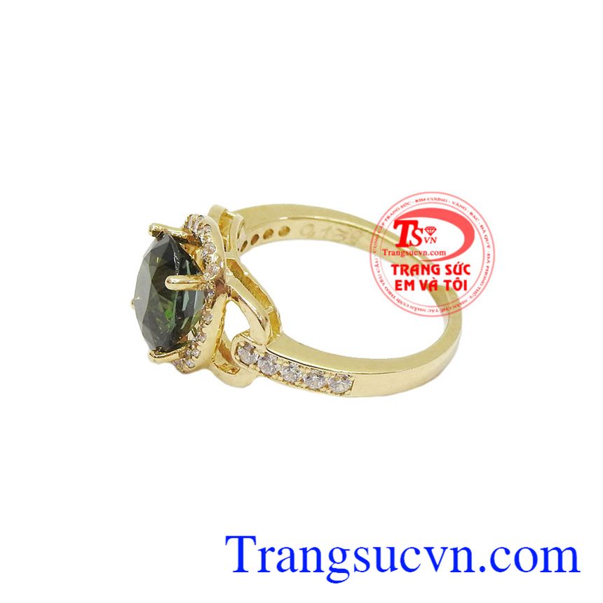 Nhẫn nữ sapphire thiên nhiên đẹp vàng 14k, chất lượng uy tín, giao hàng nhanh trên toàn quốc
