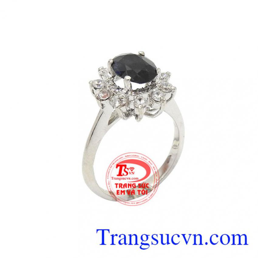 Nhẫn nữ sapphire vàng trắng