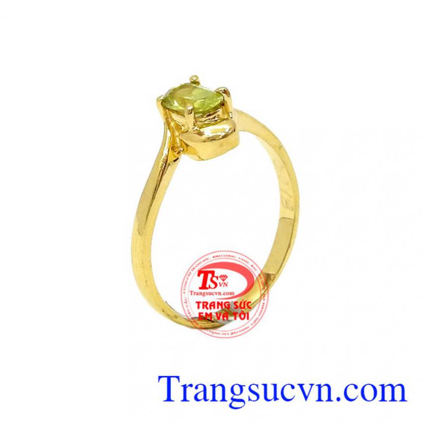 Nhẫn nữ vàng tây đá Peridot
