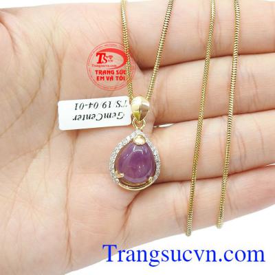 Bộ mặt dây đá Ruby
