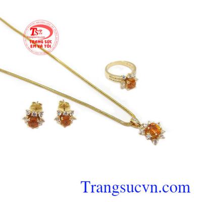 Bộ trang sức Sapphire bình an