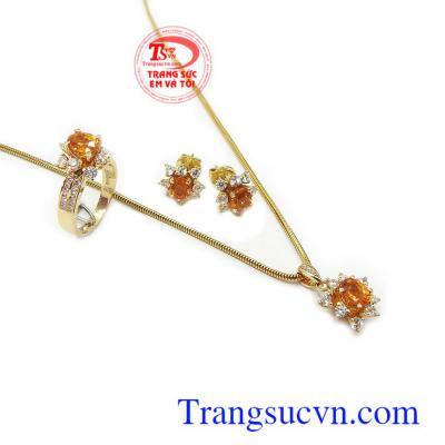 Bộ trang sức uy tín, chất lượng, giao hàng toàn quốc Bộ trang sức Sapphire bình an