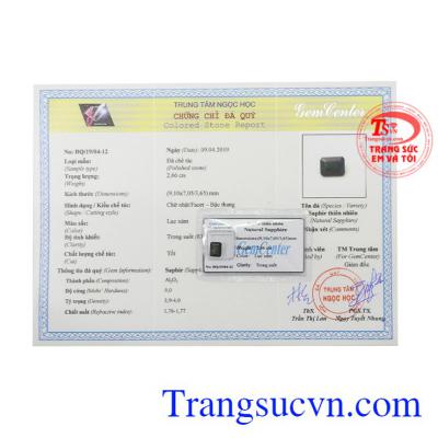 Đá Sapphire ép vỉ đẹp có giấy kiểm định từ trung tâm kiểm định uy tín cấp.