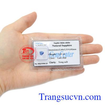 Đá Sapphire thiên nhiên ép vỉ dùng làm quà tặng cho người thân, bạn bè.