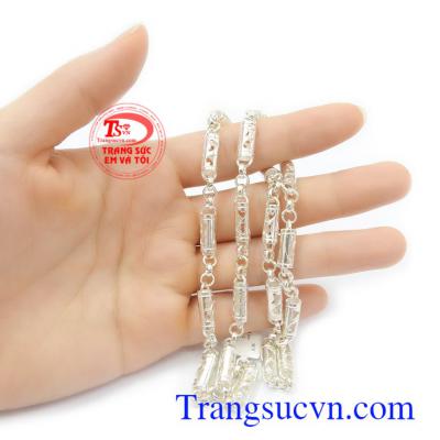 Dây chuyền nam bạc đẹp sang trọng, thời trang, mạnh mẽ