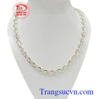 Dây chuyền bạc mắt xích đẹp bạc 92.5 kiểu dáng đẹp, chất lượng cao, phù hợp phong cách thời trang phái mạnh