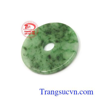 Đồng xu cẩm thạch tài lộc hanh thông phù hợp làm mặt dây chuyền đeo thời trang và phong thủy