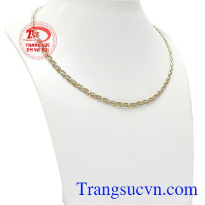 Kiềng Ý bện hiện đại, chiếc kiềng nữ ý nhập khẩu italy thời trang.