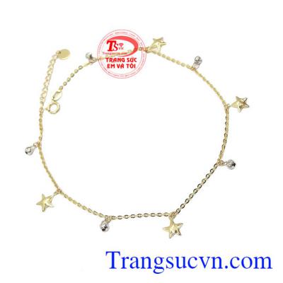 Lắc chân ngôi sao may mắn tôn lên vẻ đẹp xinh xắn, thời trang dành cho bạn nữ