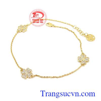 Lắc chân vàng 10k xinh xắn phù hợp nhiều phong cách thời trang phái đẹp Lắc chân vàng tây 10k nhỏ xinh