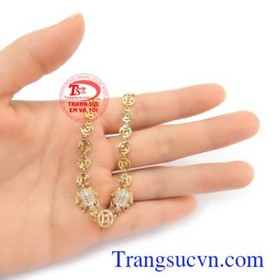 Lắc tay nữ vàng tây may mắn