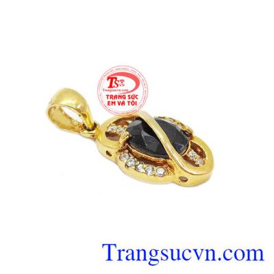 Mặt đá Sapphire vàng tây dành cho nữ hợp thời trang dành cho nữ. Mặt đá Sapphire vàng tây