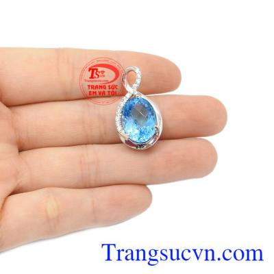 Mặt đá topaz thiên nhiên, có giấy kiểm định uy tín. Mặt đá topaz thiên nhiên