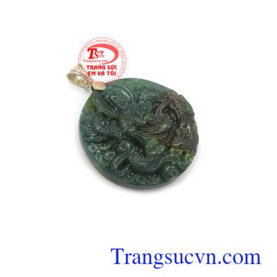 Mặt dây chuyền đá hộ mệnh canxedon thiên nhiên cao cấp