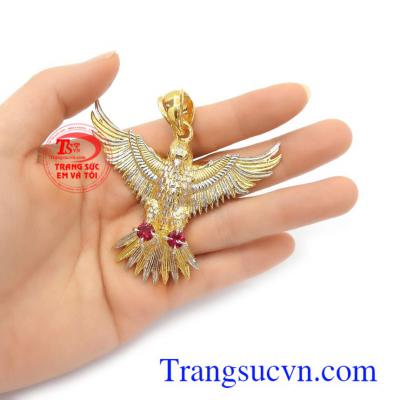 mặt dây chuyền nam 10k dễ dàng kết hợp nhiều loại dây chuyền khác nhau Mặt dây chuyền đại bàng dũng mãnh