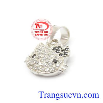 Mặt dây chuyền nữ mặt mèo kitty phù hợp với các bé gái yêu thích nhân vật hello kitty đáng yêu và mơ mộng