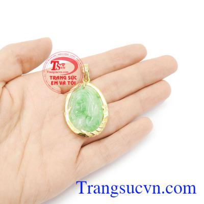 Mặt dây đức mẹ ngọc cẩm thạch được kiểm định chất lượng đảm bảo uy tín, giao hàng đảm bảo