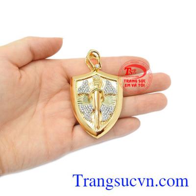 Mặt dây khiên vàng đẹp. Mặt dây khiên vàng