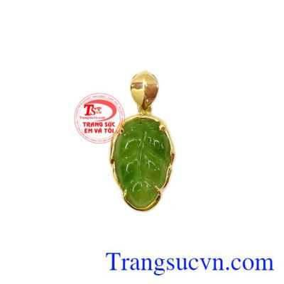 Mặt dây lá Nephrite đẹp mang lại tiền tài, vinh hoa phú quý cho chủ nhân,Mặt dây lá Nephrite đẹp