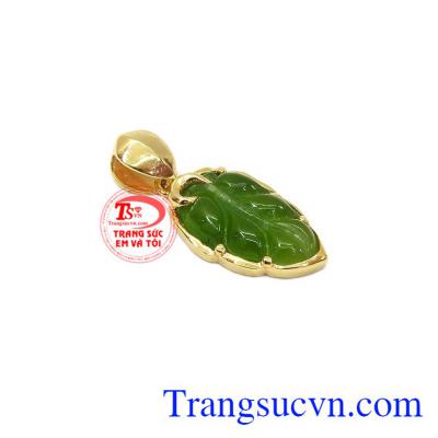 Mặt ngọc Jadeite thiên nhiên cao cấp, uy tín và chất lượng, giao hàng toàn quốc,Mặt dây lá Nephrite