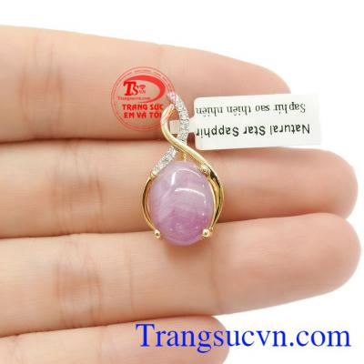 Mặt dây Sapphire sao vàng 10k
