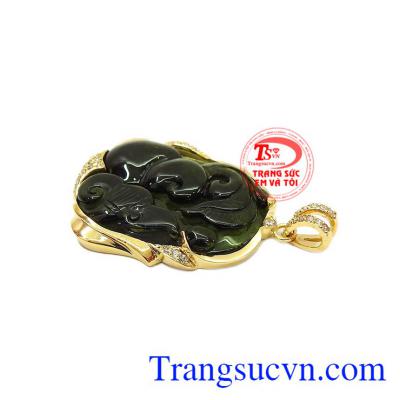 Sự kết hợp giúp cho mặt đá bền đẹp hơn. Mặt dây tourmalin thiên nhiên đẹp