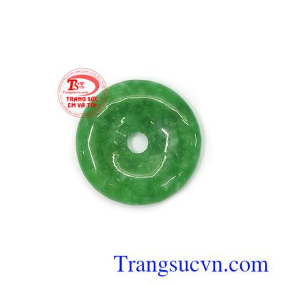 Mặt đồng xu cẩm thạch hạnh phúc màu sắc đẹp, chất lượng cao, phù hợp làm mặt dây chuyền đeo sang trọng và phong thủy
