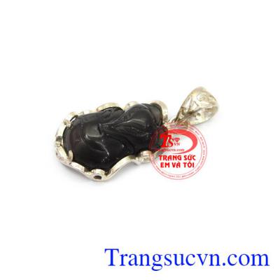 Mặt hồ ly xanh đen obsidian đẹp phù hợp với những người mệnh thổ