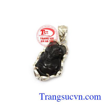 Mặt hồ ly xanh đen obsidian đẹp giúp tình yêu gắn kết bền chặt