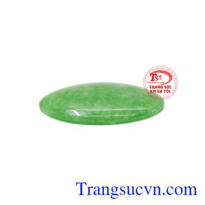 Mặt ngọc cẩm thạch Oval như ý có giấy kiểm định uy tín.