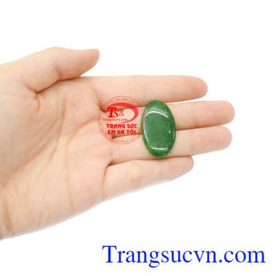 Mặt ngọc cẩm thạch Oval phúc lộc thiên nhiên.