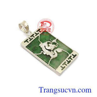 Mặt ngọc chạm rồng bọc bạc bền đẹp, chất lượng, giao hàng nhanh trên toàn quốc.