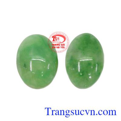 Mặt ngọc Jadeite tài lộc thiên nhiên.