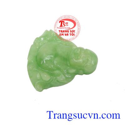 Mặt ngọc Phật Di Lặc Bình An, có giấy kiểm định đá tự nhiên, giao hàng nhanh trên toàn quốc