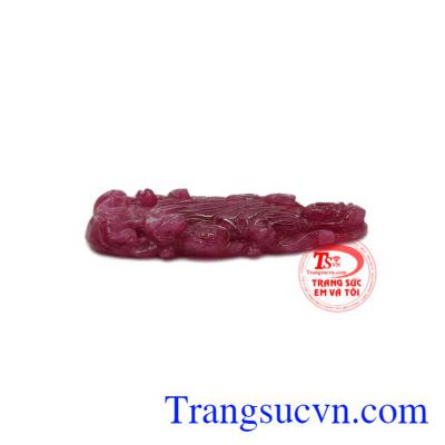 Mặt phật bà Ruby thiên nhiên có giấy kiểm uy tín.