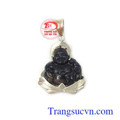Mặt phật đá thiên thạch phù hợp nhiều loại dây chuyền khác nhau