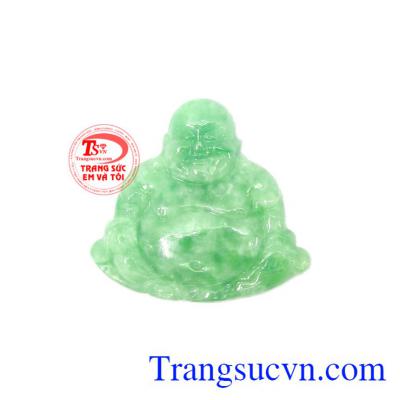 Mặt phật di lặc Jadeite bình an là sản phẩm ngọc cẩm thạch thiên nhiên, màu sắc đẹp,Mặt phật di lặc Jadeite bình an