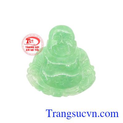 Mặt phật di lặc Jadeite đẹp được chế tác từ ngọc cẩm thạch thiên nhiên, có giấy kiểm định chất lượng,Mặt phật di lặc Jadeite đẹp