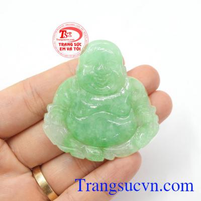 Sản phẩm thích hợp bọc vàng hoặc bạc làm mặt dây tặng người thân, bạn bè,Mặt phật di lặc Jadeite đẹp