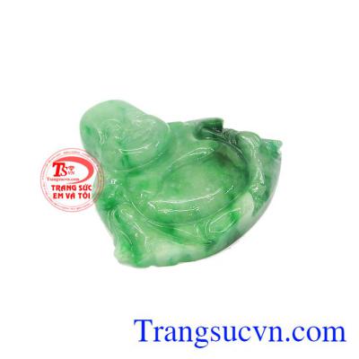 Mặt phật di lặc có thể bọc vàng hoặc vàng để đảm bảo độ bền đẹp cho sản phẩm,Mặt phật di lặc Jadeite phúc lộc