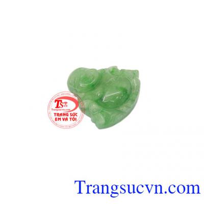 Mặt phật di lặc nhỏ xinh cẩm thạch có thể được làm mặt dây bọc vàng.